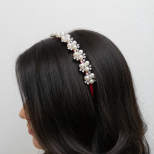 Pearl & Crystal Floral Headband